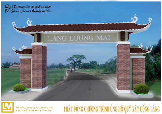 Làng Lương Mai xây dựng cổng làng