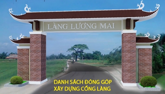 Danh sách đóng góp xây dựng cổng Làng Lương Mai