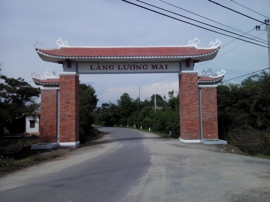 Toàn cảnh cổng Làng Lương Mai